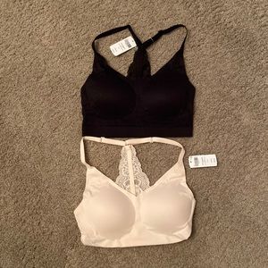 NWT Soma lace racerback bralette porcelain black medium
